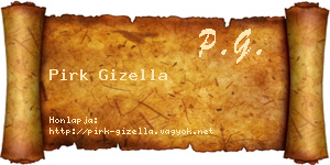 Pirk Gizella névjegykártya